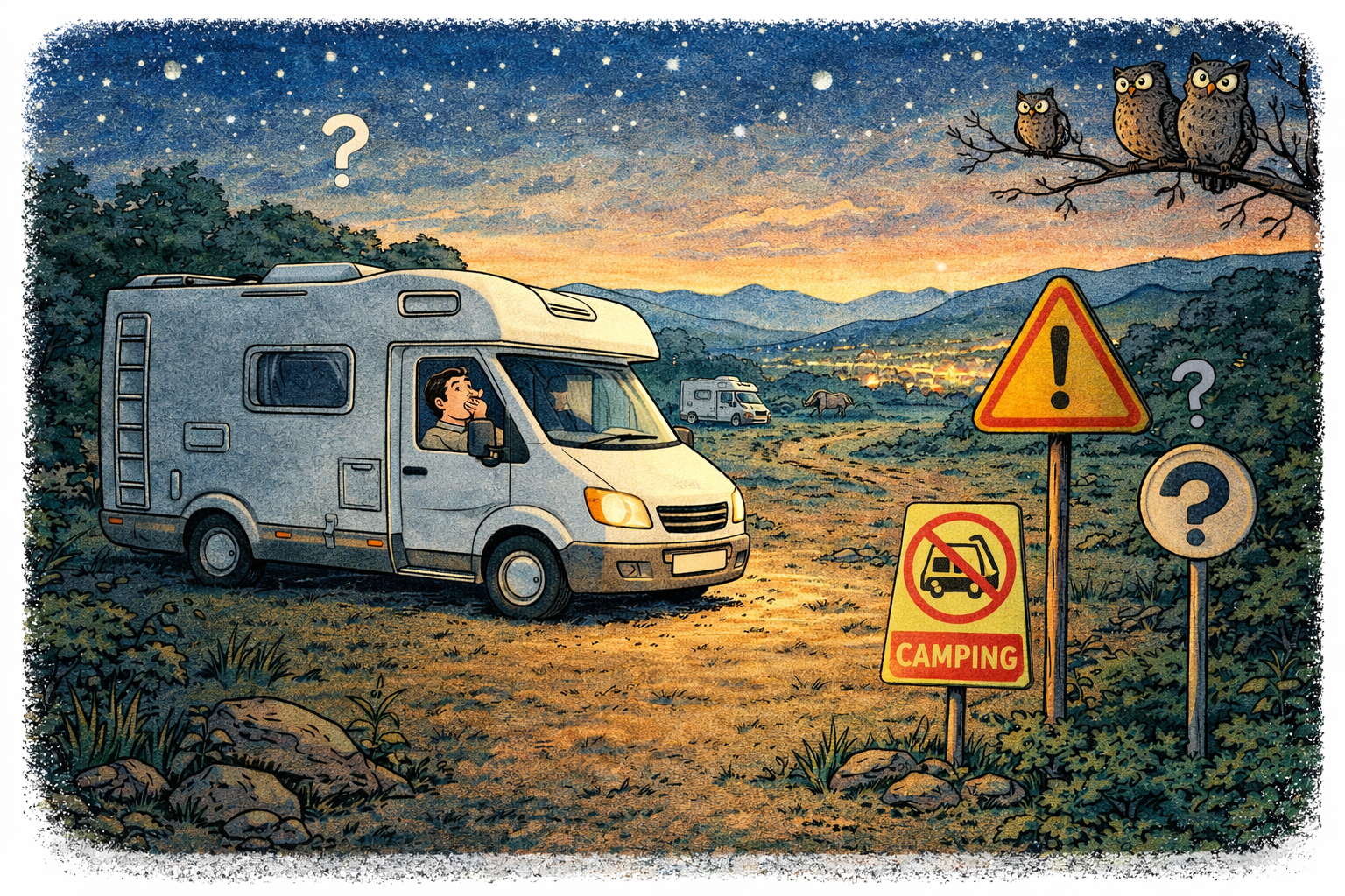 camper vrij staan zonder camperplaats in rustige omgeving